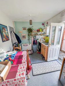 a small beautifully decorated room of a house